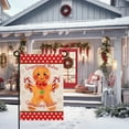thumbnail image 4 of Christmas Garden Flag Gingerbread Wishes and Candy Cane es Yard Flag Merry Xmas Snow Burlap Garden Flags Snowman House Banner for Winter Outside Decoration 12 x 18 Inch, 4 of 6