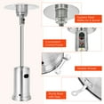 thumbnail image 4 of Gymax 48000 BTU Patio Standing LP Gas HeaterStainless Steel Propane W/ Wheels Silver, 4 of 5