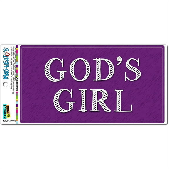 God's Girl Purple Christian Religious Automotive Car Refrigerator Locker Vinyl Magnet