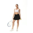 thumbnail image 5 of Pleated Tennis Skirt for Women with 4 Pockets Women's High Waisted Athletic Golf Skorts Skirts for Running Casual black L, 5 of 6