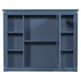 thumbnail image 6 of Bathroom Wall Cabinet, Medicine Cabinet with Mirror Door and 6 Open Shelves, Bathroom Storage Cabinet Wall Mounted, 35'' x 28'', Blue, 6 of 9