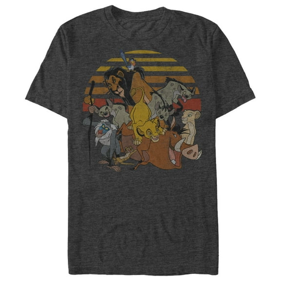 Men's Lion King Pride Land Family Graphic Tee Charcoal Heather Medium