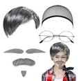 thumbnail image 2 of TAIAOJING Kids 100 Days Of School Clothes For Boys Hallowmas Old Man Outfits Hat Glasses And Grandpa Vest Set For Child, 2 of 5