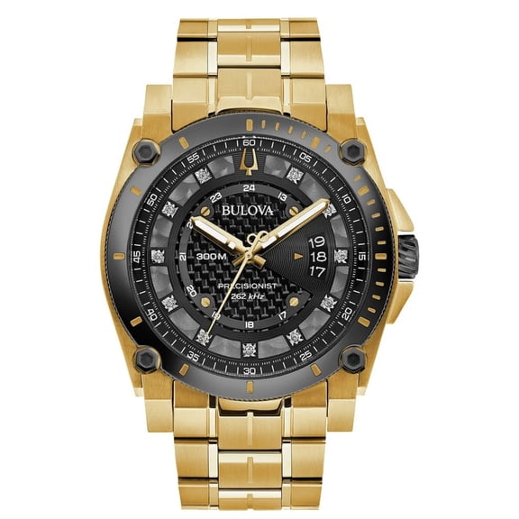 Bulova Men's Precisionist Black Dial Watch - 98D156
