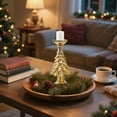 thumbnail image 5 of AuroraX Christmas Pillar Candle Holder Gold Vintage Decorations,Decorative Artificial Christmas Tree Stand Candle Holder,Table Centerpiece Indoor Home Decor, 5 of 6