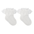 thumbnail image 1 of TZEWGL Comfortable Baby Socks For Girls Boys Soft Double Layer Lace Ruched Trim Everyday Wear For Infants Toddlers size6-8T, 1 of 1