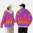 thumbnail image 4 of Kdxio Holiday Shiny Print Women Men Sun Protection UPF 50+ Jackets Zip Up Long Sleeve Hoodie Hiking Lightweight with Pockets, 4 of 7