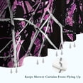 thumbnail image 6 of Purple Camo Tree Branch Pattern Shower Curtain 36"x72" ,Bathroom Decorative Shower Curtains Set with 12 Hooks,Modern Waterproof Washable Shower Curtain, 6 of 6