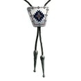 thumbnail image 1 of Trapecio Indio Colgante Jinwen Corbata Bolo para Hombre PU Collar de Cuero, 1 of 5