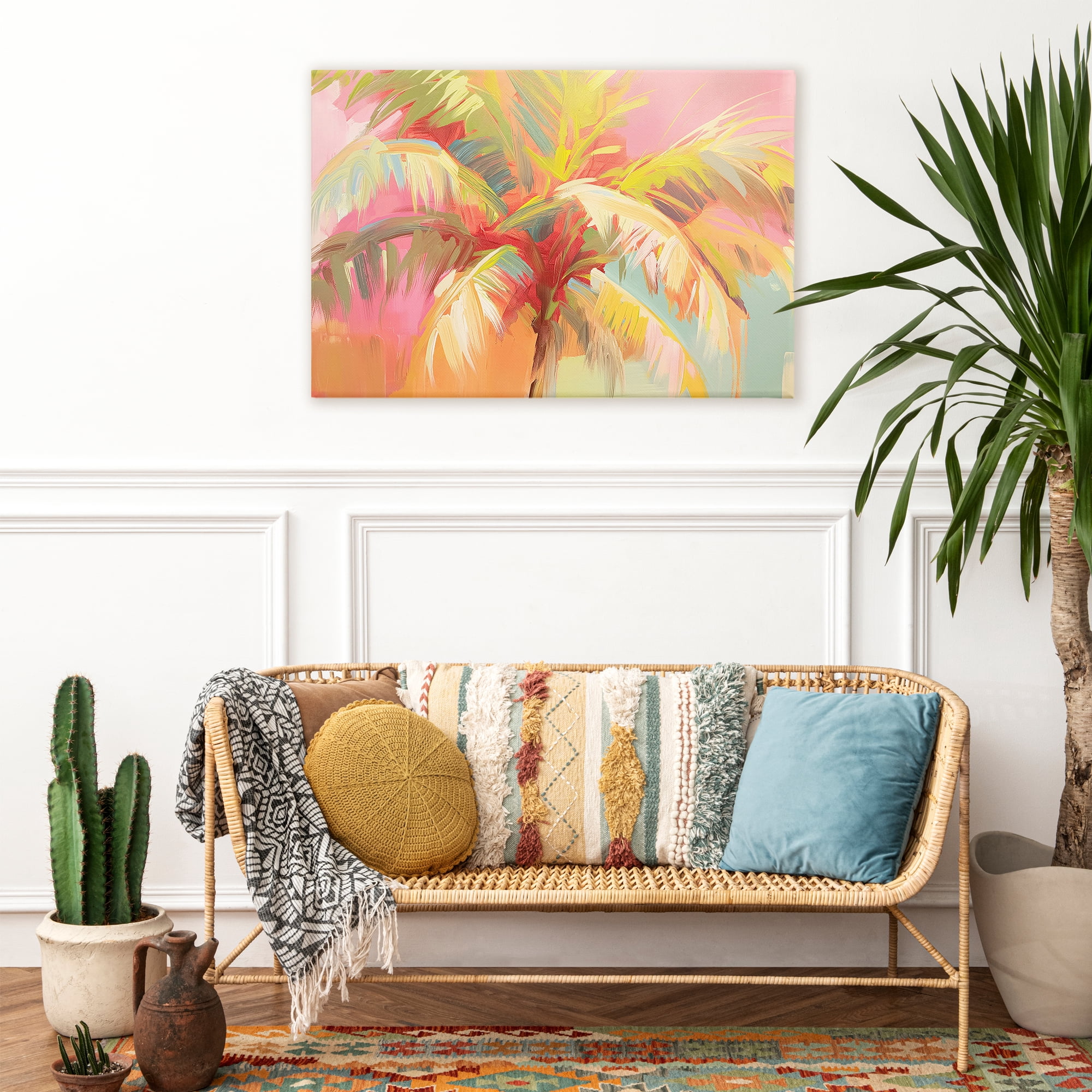 Stupell Industries Warm Palm Leaf Impressions Canvas Wall Art, design by Jacky Ngan