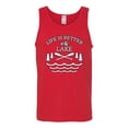 thumbnail image 2 of Wild Bobby, Life Is Better At The Lake, Men Graphic Tank Top, Red, XX-Large, 2 of 4