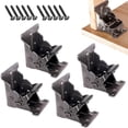 thumbnail image 2 of Table Leg Folding Bracket - Pack of 4  90° Foldable Self-Lock Hinges  Complete with 10 Screws  Sturdy Hardware for Table Extensions  Space-Saving & Easy-to-Install, 2 of 9