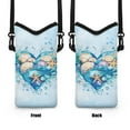 thumbnail image 6 of SEANATIVE Men Women Small Crossbody Purses Mini Cellphone Pouch Case Phone Carrier Bag with Detachable Adjustable Strap for iPhone 15/14/13, for Galaxy S24/23/22/21, Love Starfish Sea Shell Blue, 6 of 7