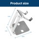 thumbnail image 2 of Soporte para teléfono celular de escritorio – Soporte para teléfono y tableta plegable – Compatible con soporte universal para teléfono – Aluminio, 2 of 5
