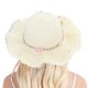 thumbnail image 5 of Sombrero de paja de verano para mujer, con circunferencia de 56 a 58 cm, bonito sombrero con protección solar y bolsa de paja, 5 of 5