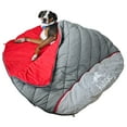 thumbnail image 4 of Kurgo Canyon Puffer Pup Sack, Travel Dog Bed for the Outdoors, Pet Sleeping Bag for Camping and Hiking, Packable with Stuff Sack, Durable, Water-Resistant (Medium, 30, Ink/Slate/Green), 4 of 6