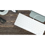 Macally Ultra-Slim USB Wired 78 keys & 20 shortcut Keyboard with Number Keypad for Mac c Pro, Mini, Computers & Book Laptop, Windows Desktop PC Laptops, White (SLIMKEYC)