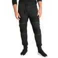 thumbnail image 1 of Vibes Men Fleece Jogger Sweatpants Zip Trim Black Medium, 1 of 5