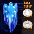 thumbnail image 4 of AKEGAMN Clearance! Halloween Hanging Lights With Multi Color LED Lights 47 Inch White Halloween Hanging Decorations For Front Yard Patio Garden Decorations Indoor Outd Halloween Hanging Lights With, 4 of 6