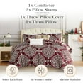 thumbnail image 2 of Southshore Fine Living, Inc. Christmas Comforter King Set, Reversible Bedding, Red Plaid & Holly, 2 of 9