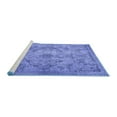 thumbnail image 2 of Ahgly Company Machine Washable Indoor Rectangle Persian Blue Traditional Area Rugs, 7' x 10', 2 of 4