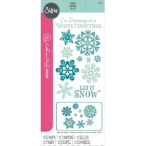 Sizzix Clear Rubber Stamp Set, White Christmas by Catherine Pooler, 12PK