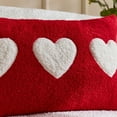 thumbnail image 6 of Romantic LOVE Embroidery Plush Heart Cushion Covers Soft Cozy Pillow Cases Perfect for Valentine’s Day Decor Living Room Pillow Covers (Pillow Insert Not Included), 6 of 6