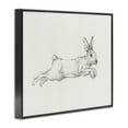 thumbnail image 4 of Stupell Industries Jumping Rabbit Sketch Animals & Insects Drawing Black Framed Art Print Wall Art, 20 x 16, 4 of 10
