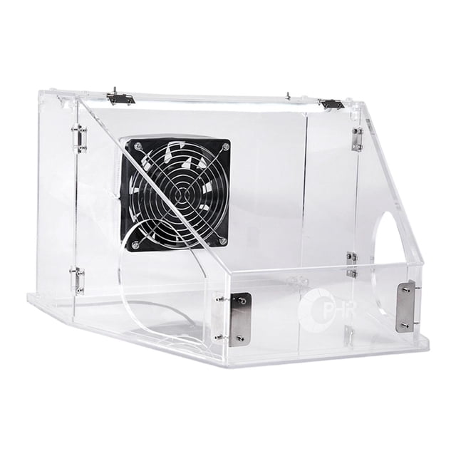 arctrm Acrylic Grinding Dust Box Dustproof Box Built in Lights Fully Enclosed for Table