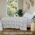 thumbnail image 2 of RUVANTI 100% Organic Cotton Sheets -Split King Sheet - 5 Piece Percale Weave Bedding, Crisp, Cooling & Breathable, Soft & Durable, 16" Deep Pocket, Hotel Quality Sábanas - Heather, 2 of 9