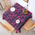 thumbnail image 2 of Pioneer Flower Floral Print Pattern Square Tablecloth,Waterproof Square Table Cover,Wipeable Spillproof Washable Table Cover for Home Kitchen Party Decor 60"x60"(152x152cm), 2 of 6