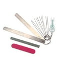 thumbnail image 2 of Greeniant Cuerdas de guitarra Alambre de diapasón Acero inoxidable DIY Piedra de afilar Tuerca Ranurado Herramienta de archivo Kit Instrumentos musicales Accesorios para instrumentos musicales Greeniant OD025241-00, 2 of 6