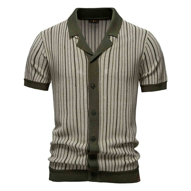 Polo informal para hombre: manga corta, diseño con solapa, poliéster-spandex, tallas S-XXL