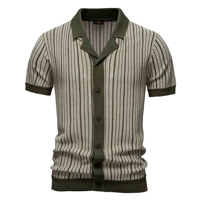 Polo informal para hombre: manga corta, diseño con solapa, poliéster-spandex, tallas S-XXL