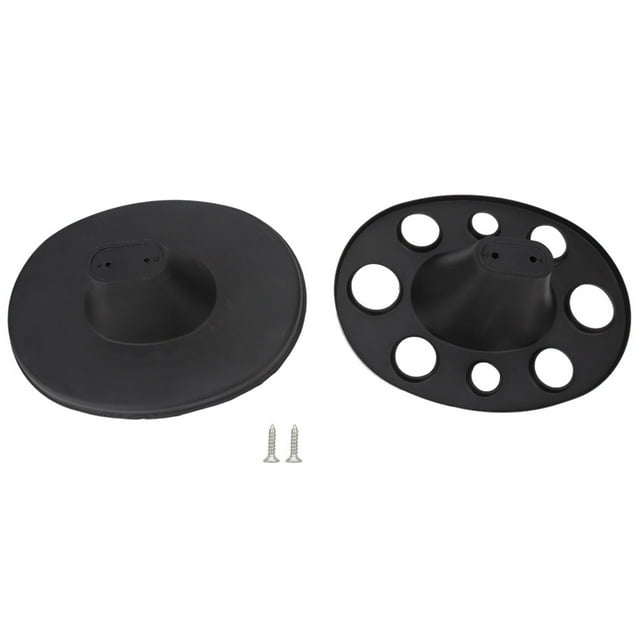 Soporte de plástico redondo Nikou para peine y cepillo de pelo color negro