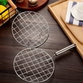 thumbnail image 5 of Stainless Steel Wire Roaster – Cheese Toast Grill Tool | Anti-Scald Round Cooking Net with Handle |Vegetable Roasters | BBQ Camping Picnic, Multi-Purpose Roti Jali Chapati Grill Pan, 5 of 5