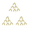 thumbnail image 3 of Guardoinrt Superbe Filigrane 3 Trous Connecteur Menuisier Bijoux Bricolage Résultats Or 3Set, 3 of 6