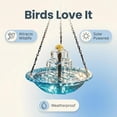 thumbnail image 3 of Esterze Solar Cascade Hanging Bird Bath Fountain, with Solar Powered Pump and Glass Bowl, for Garden, Patio, Lawn, Attracting Wild Birds & Hummingbirds, 3 of 8