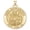 Yellow Gold, variant on Saint Homobonus Oval Religious Medal Female Adult - 1/2 x 2/3″ Dime, Sterling Silver