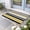 Yellow, variant on Yellow Black Stripe Door Mat Indoor Outdoor, Modern Abstract Art Coarse Striped Non Slip Welcome Mat with Rubber Backing, Absorbent Fabric Front Door Mats Entryway Rug for Home Patio Entrance 18"x30"
