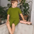 thumbnail image 4 of Balery Olive Conjunto de Pijama Infantil de Manga Corta con Estampado – Ropa de Dormir de Algodón Suave-Medium, 4 of 6