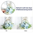 thumbnail image 5 of Artificial Flowers Hydrangea with Ceramic Vase Silk Chrysanthemum Mini Potted Fake Flowers Hanging Potted Plants for Wedding Home Office Decoration Pack of One (White), 5 of 5