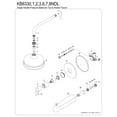 thumbnail image 6 of Kingston Brass KB6330NDL NuvoFusion Single-Handle Pressure Balanced Tub and Shower Faucet, Matte Black, 6 of 7