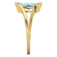 thumbnail image 3 of Solitaire Engagement Ring for Women - 2ct Natural Aquamarine in 14K Yellow Gold Promise Ring, 3 of 6