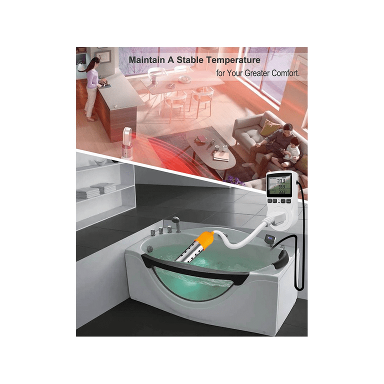 Aquarium Heater Pymeter Dual Probe Digital Thermostat Control