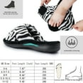thumbnail image 5 of Women's Arch Support Diabetic Slippers Memory Foam House Shoes Orthotic Heel Cup Arthritis Edema Slippers with Adjustable Strap, Zebra 11/12, 5 of 5