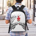 thumbnail image 6 of Goofa Moose Kissing Under Mistletoe Pattern 17in Student Backpack - School, Travel, Work Bookbag -Laptop Backpack,Water Resistant College School Computer Bag, 6 of 6