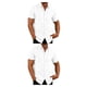 thumbnail image 3 of Camisa de hombre Jumpingount Banquete Verano Botón abajo manga corta cuello abierto Blanco XXXL 2piezas, 3 of 6