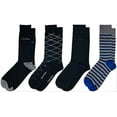 thumbnail image 3 of Calvin Klein Men's 4 Pack Multi Pattern Dress Crew Socks Black Size Regular, 3 of 3