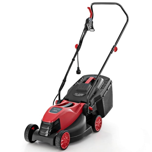 Costway Electric Corded Lawn Mower 12 AMP 14 Inch Walk Behind Lawnmower with Collection Box Walmart